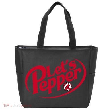 Funny Volleyball Lets Pepper Practice Term Great Tote Bag