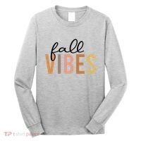 Fall Vibes Love Autumn Season Long Sleeve Shirt thumb 0