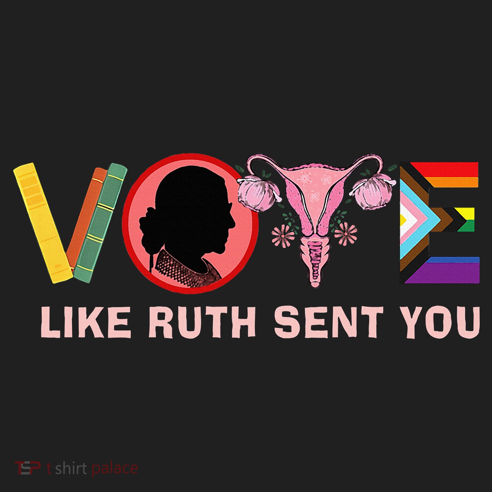 Funny Vote Like Ruth Sent You Uterus Feminist Lgbt Beanie