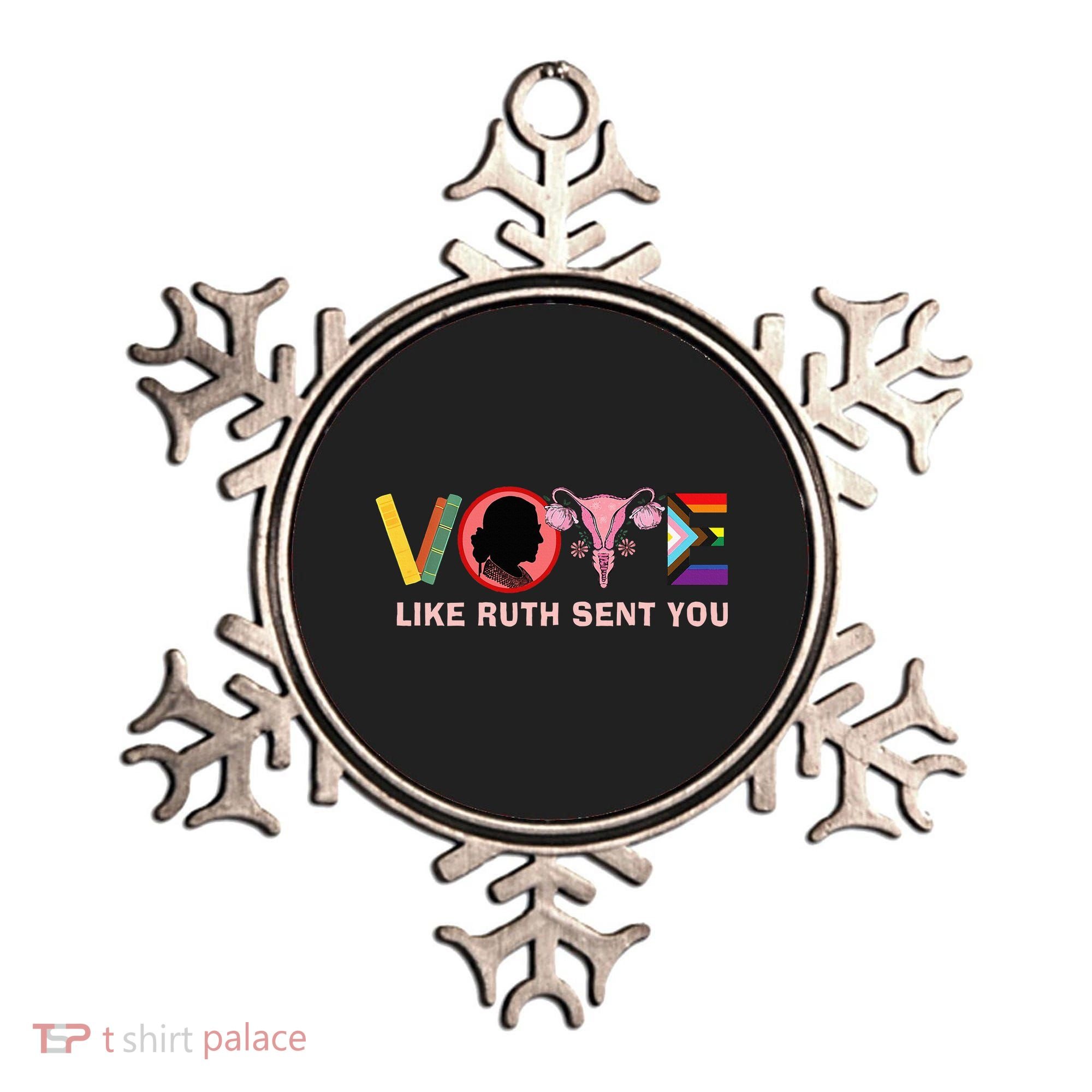 Funny Vote Like Ruth Sent You Uterus Feminist Lgbt Ornament