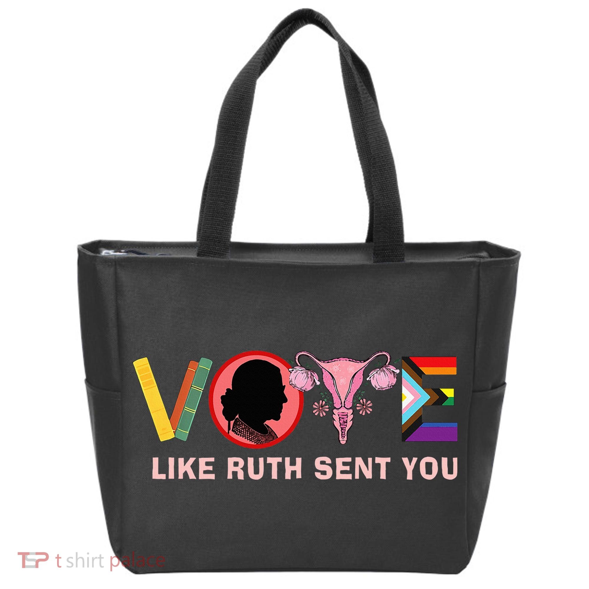 Funny Vote Like Ruth Sent You Uterus Feminist Lgbt Tote Bag