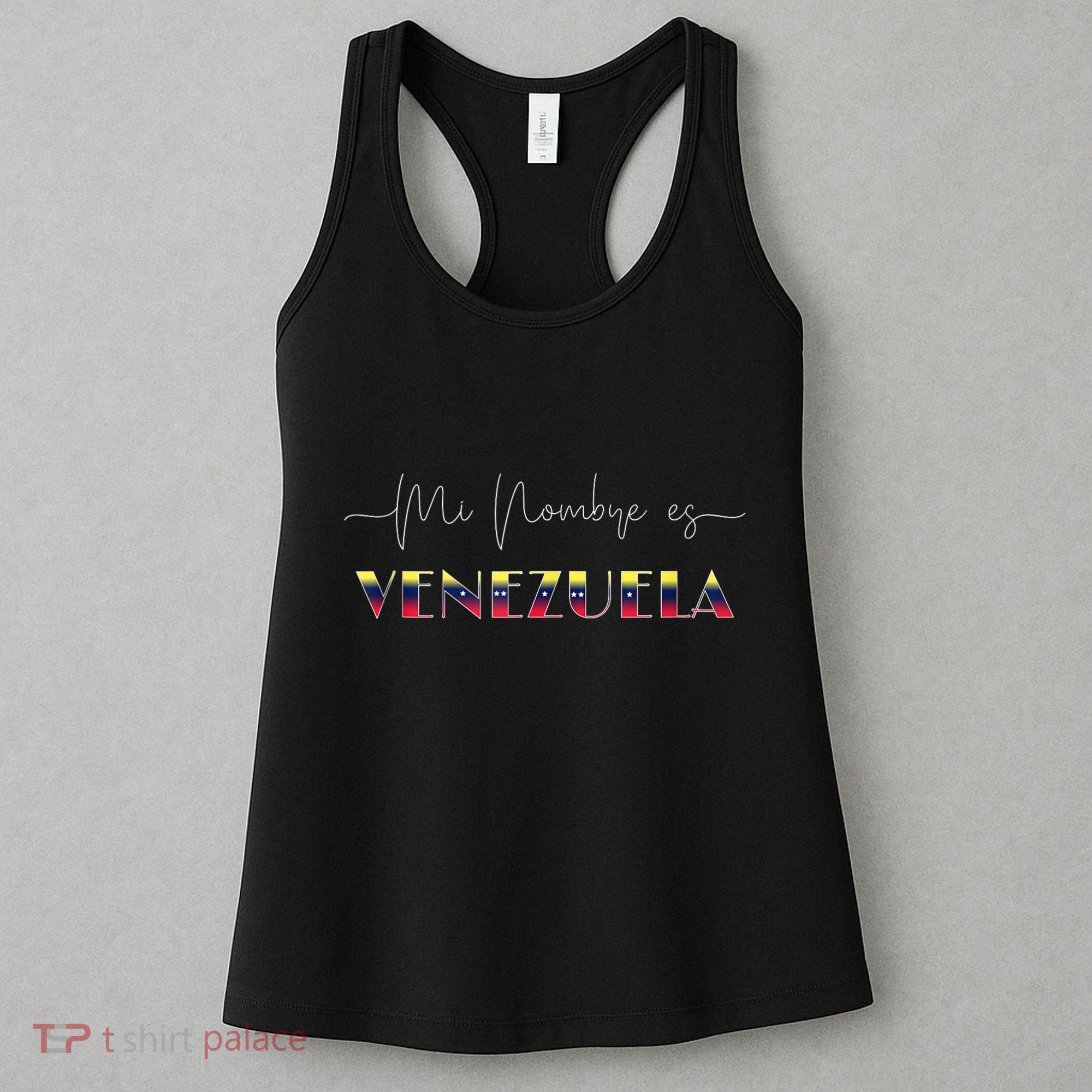 Franela Venezuela Libre Mi Nombre Es Venezuela Venezuelan Women's Tank Top