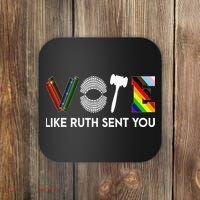 Funny Vote Like Ruth Sent You Gavel Feminists Lgbt Pride Coaster thumb 0