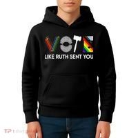 Funny Vote Like Ruth Sent You Gavel Feminists Lgbt Pride Kids Hoodie thumb 4