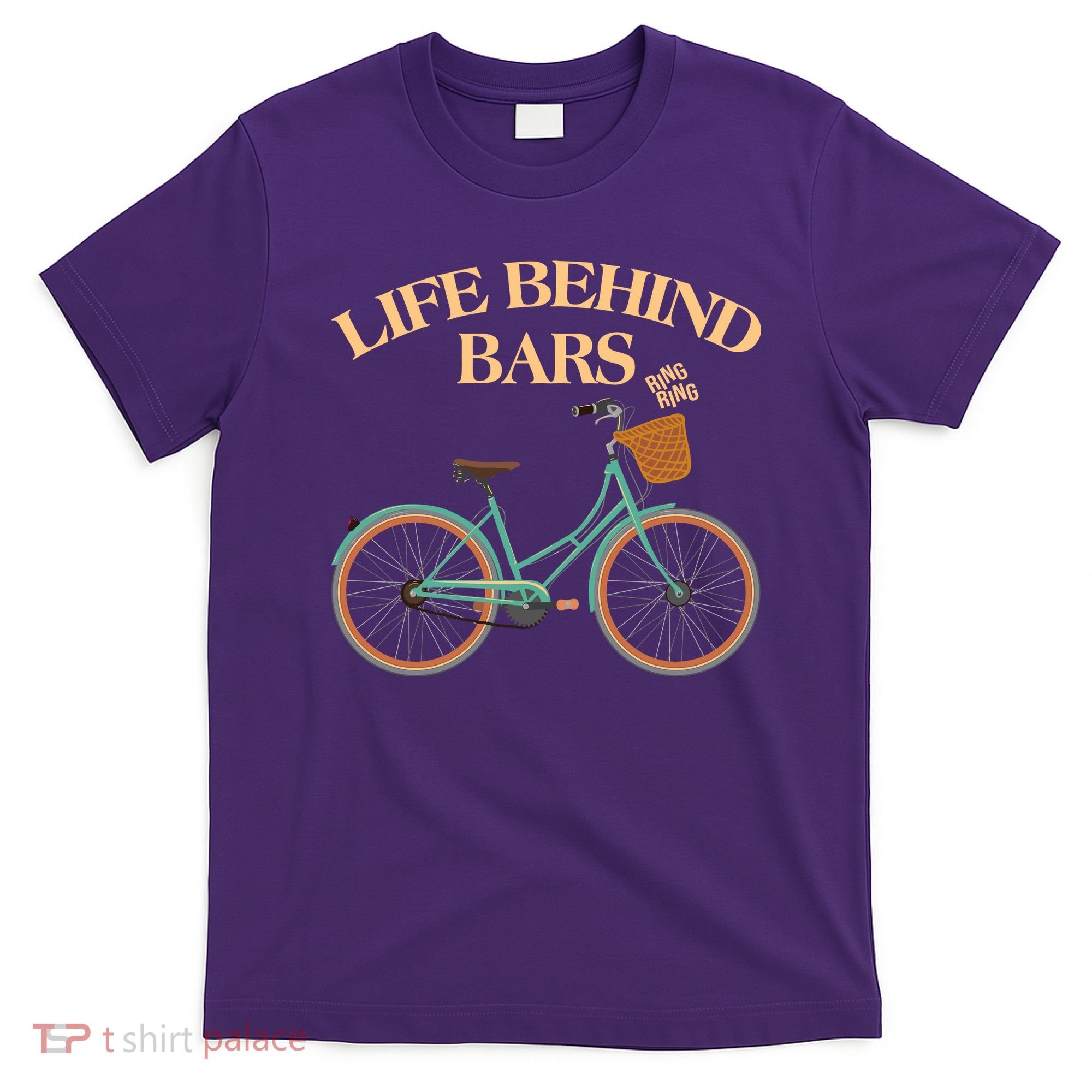 Funny VIntage Life Behind Bars Bike Bicycle Fan T-Shirt