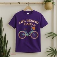 Funny VIntage Life Behind Bars Bike Bicycle Fan T-Shirt thumb 2