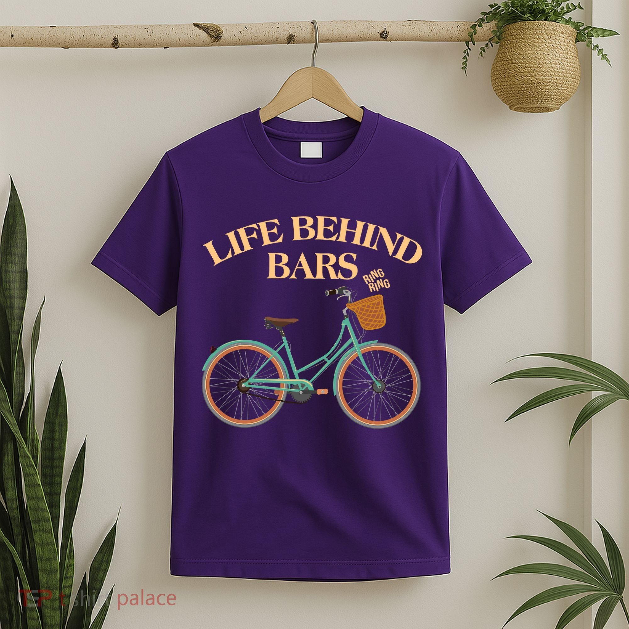 Funny VIntage Life Behind Bars Bike Bicycle Fan T-Shirt
