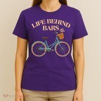 Funny VIntage Life Behind Bars Bike Bicycle Fan T-Shirt thumb 4