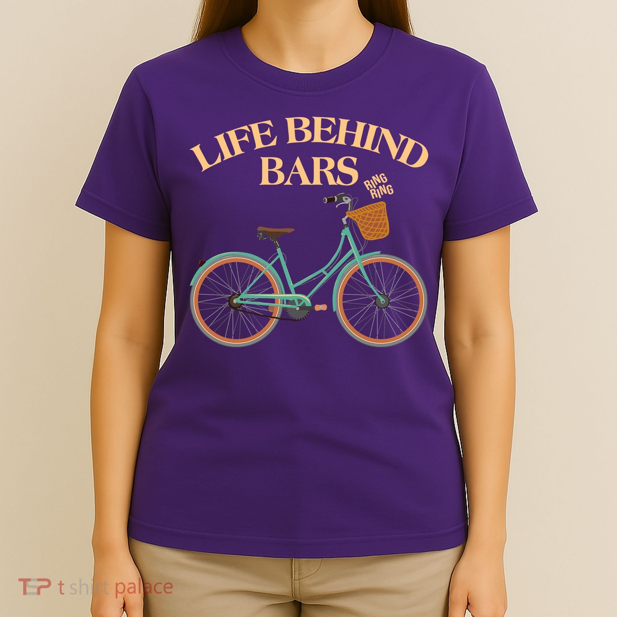 Funny VIntage Life Behind Bars Bike Bicycle Fan T-Shirt