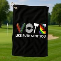Funny Vote Like Ruth Sent You Gavel Feminists Lgbt Pride Golf Towel thumb 1