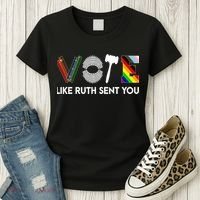 Funny Vote Like Ruth Sent You Gavel Feminists Lgbt Pride Women's T-Shirt thumb 3