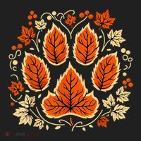 Fall Vine Leaf Dog Paw Print Autumn Maple Leaf Thanksgiving Women's Sweatshirt thumb 2