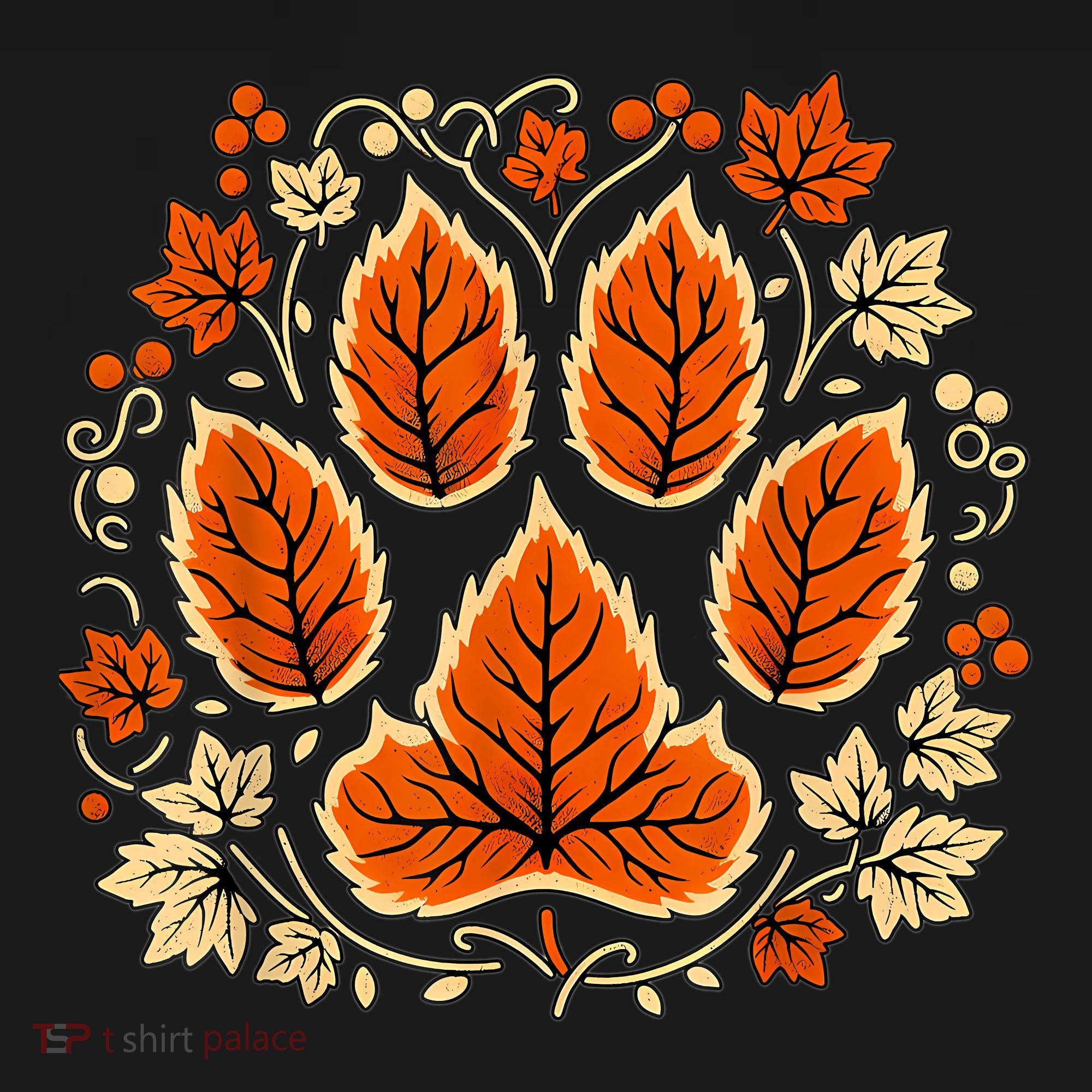 Fall Vine Leaf Dog Paw Print Autumn Maple Leaf Thanksgiving Tote Bag