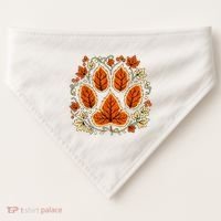 Fall Vine Leaf Dog Paw Print Autumn Maple Leaf Thanksgiving USA-Made Doggie Bandana thumb 0