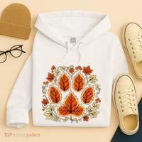 Fall Vine Leaf Dog Paw Print Autumn Maple Leaf Thanksgiving Hoodie thumb 4