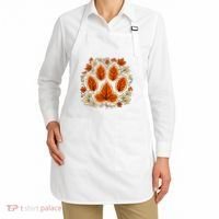 Fall Vine Leaf Dog Paw Print Autumn Maple Leaf Thanksgiving Apron thumb 2