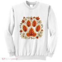 Fall Vine Leaf Dog Paw Print Autumn Maple Leaf Thanksgiving Sweatshirt thumb 0