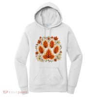 Fall Vine Leaf Dog Paw Print Autumn Maple Leaf Thanksgiving Women's Hoodie thumb 0