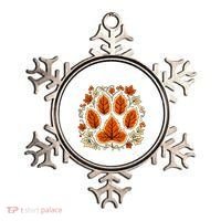 Fall Vine Leaf Dog Paw Print Autumn Maple Leaf Thanksgiving Ornament thumb 0