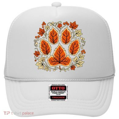 Fall Vine Leaf Dog Paw Print Autumn Maple Leaf Thanksgiving Hat