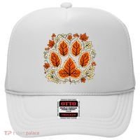 Fall Vine Leaf Dog Paw Print Autumn Maple Leaf Thanksgiving Hat thumb 0