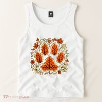 Fall Vine Leaf Dog Paw Print Autumn Maple Leaf Thanksgiving Tank Top thumb 2