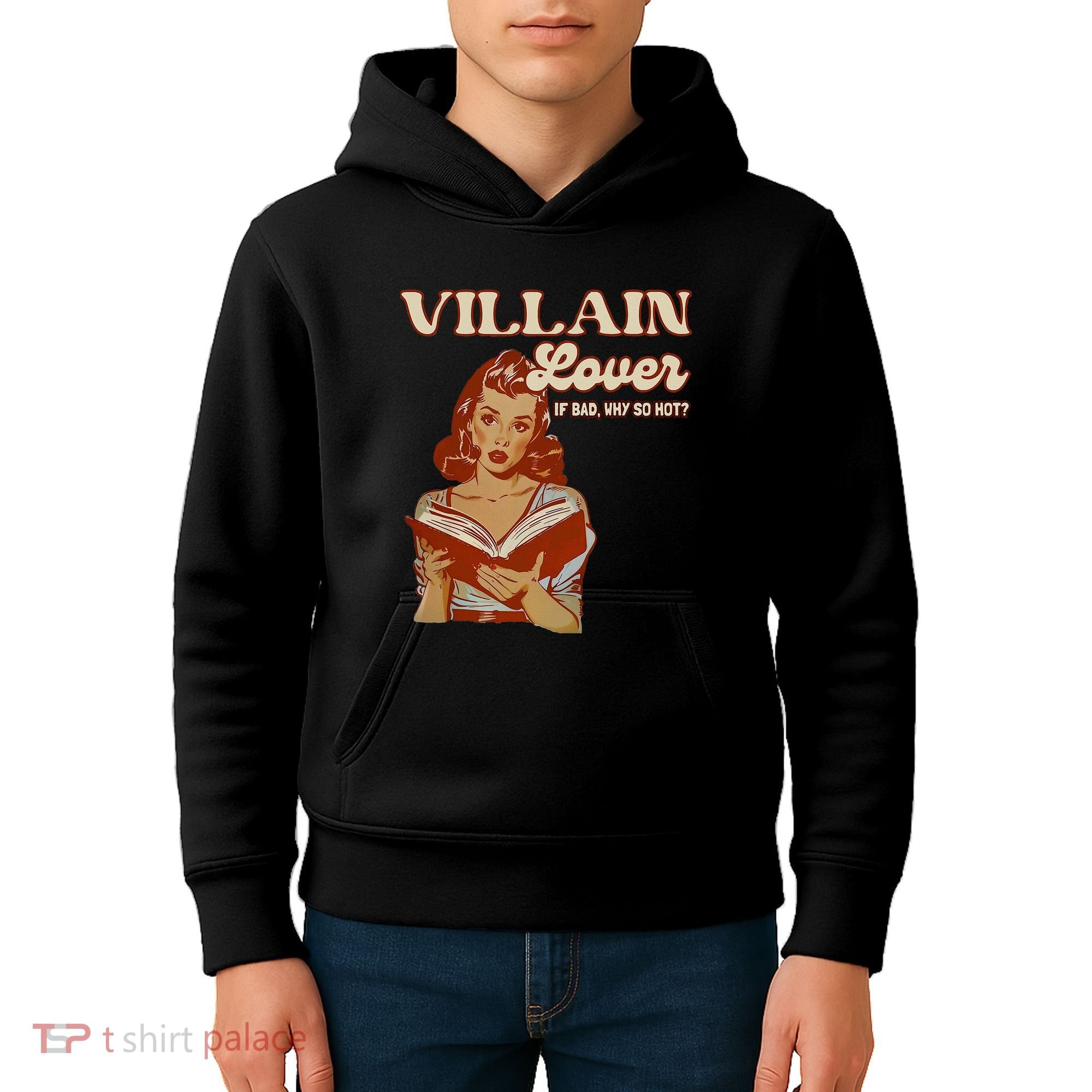 Funny Villain Lover Bookish Dark Romance Book Lover Kids Hoodie