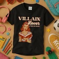 Funny Villain Lover Bookish Dark Romance Book Lover Kids T-Shirt thumb 3