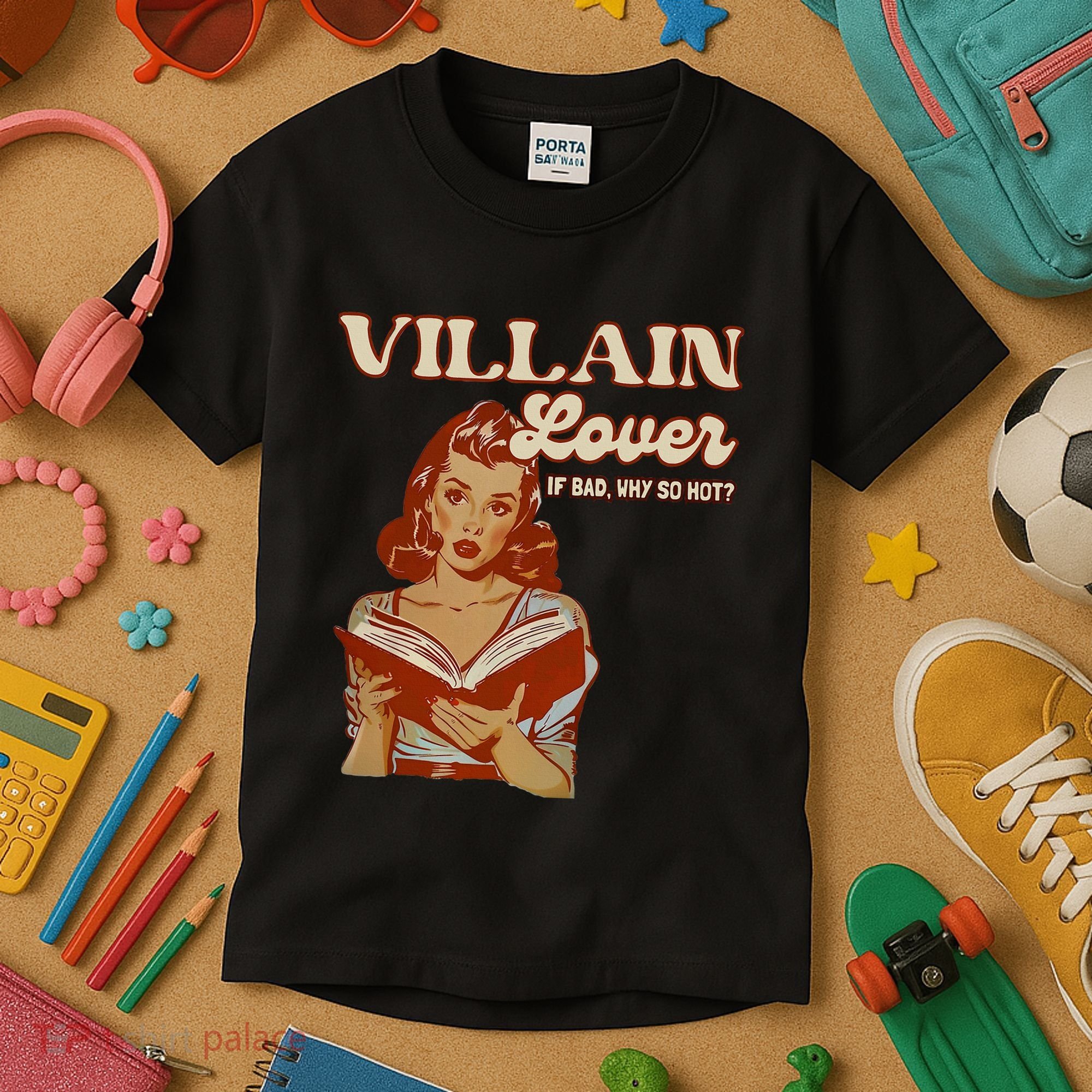 Funny Villain Lover Bookish Dark Romance Book Lover Kids T-Shirt