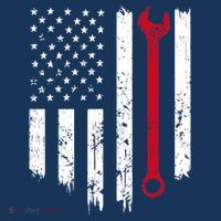Funny Vintage Mechanic Distressed American Flag Gift T-Shirt thumb 7