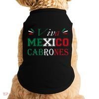 Funny Viva Mexico Cabrones Mexico Independence Flag Pride Doggie Tank thumb 0