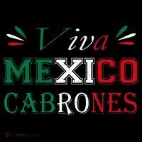 Funny Viva Mexico Cabrones Mexico Independence Flag Pride USA-Made Doggie Bandana thumb 2