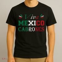 Funny Viva Mexico Cabrones Mexico Independence Flag Pride T-Shirt thumb 3