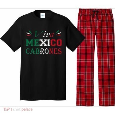 Funny Viva Mexico Cabrones Mexico Independence Flag Pride Pajama Set