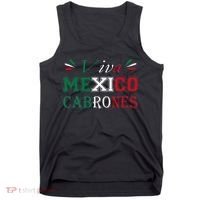 Funny Viva Mexico Cabrones Mexico Independence Flag Pride Tank Top thumb 0