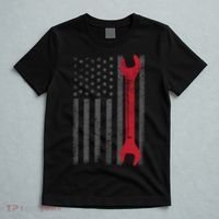 Funny Vintage Mechanic Distressed American Flag T-Shirt thumb 5
