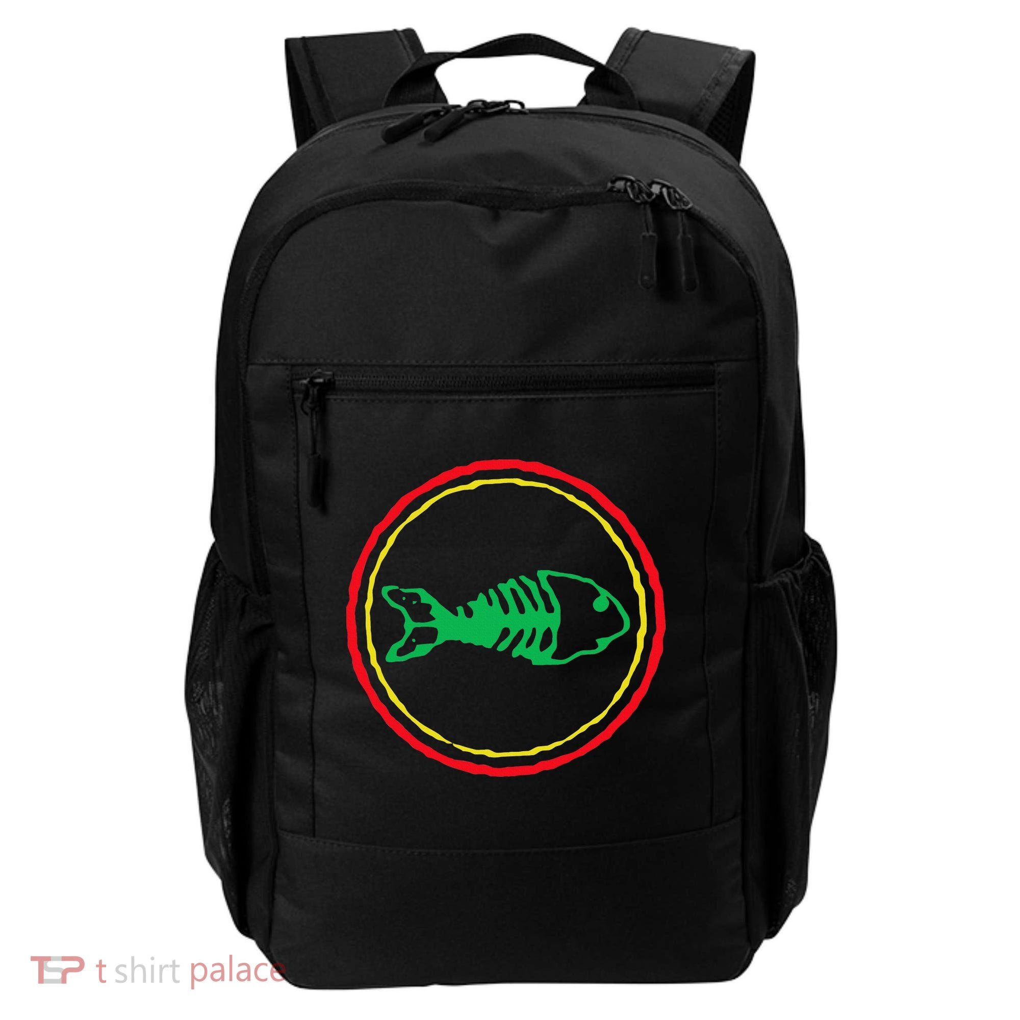 Fishbones Valentine Mardi Gras Patrick Fish Store Backpack