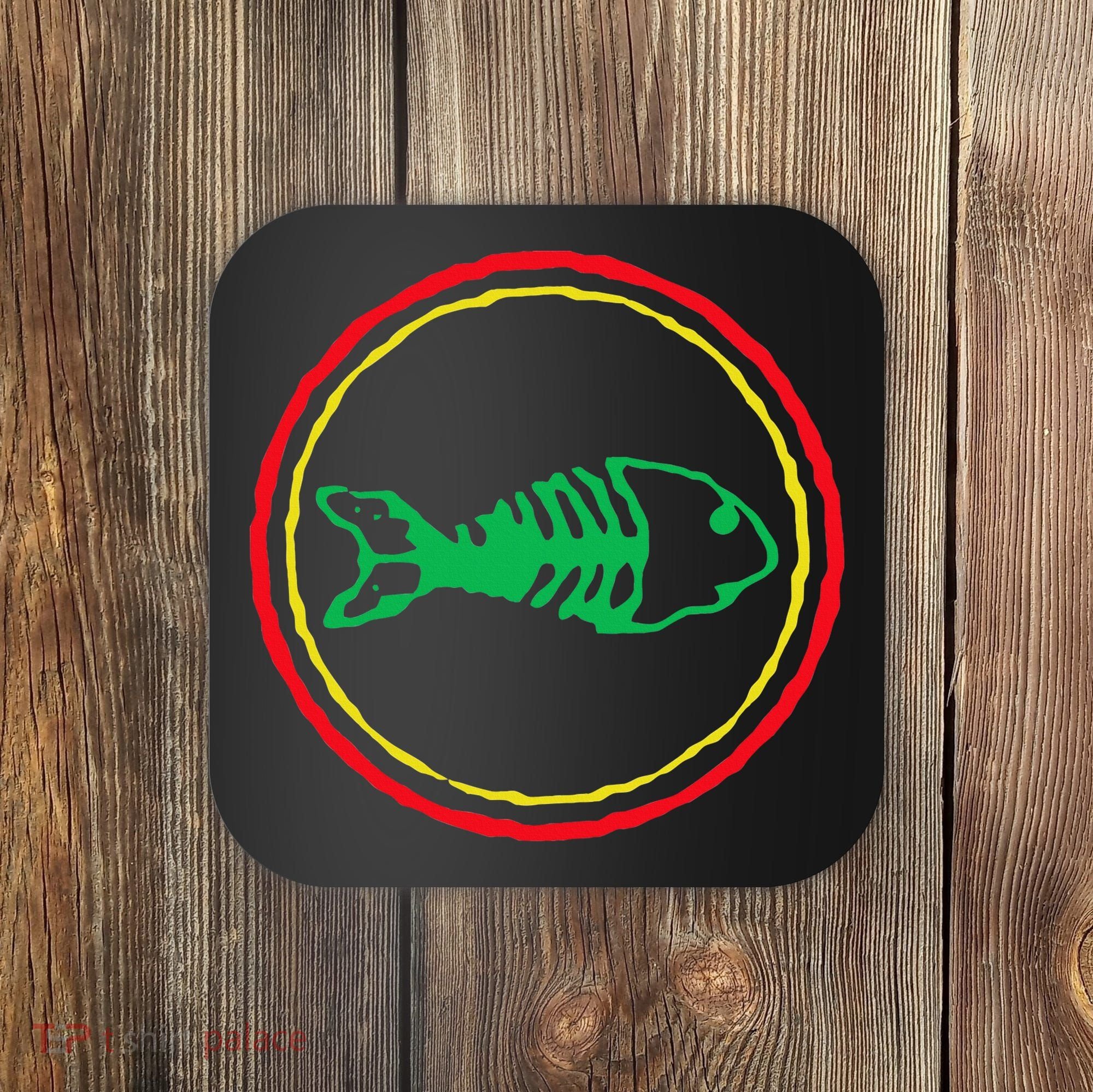 Fishbones Valentine Mardi Gras Patrick Fish Store Coaster