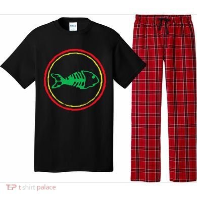 Fishbones Valentine Mardi Gras Patrick Fish Store Pajama Set