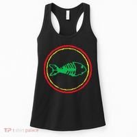 Fishbones Valentine Mardi Gras Patrick Fish Store Women's Tank Top thumb 0