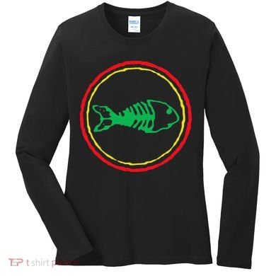 Fishbones Valentine Mardi Gras Patrick Fish Store Women's Long Sleeve Shirt