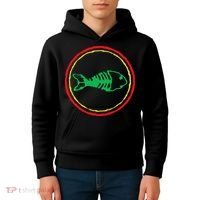 Fishbones Valentine Mardi Gras Patrick Fish Store Kids Hoodie thumb 4