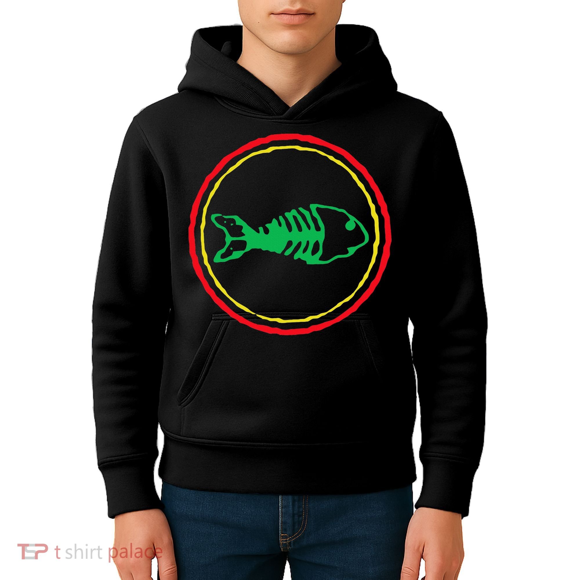 Fishbones Valentine Mardi Gras Patrick Fish Store Kids Hoodie