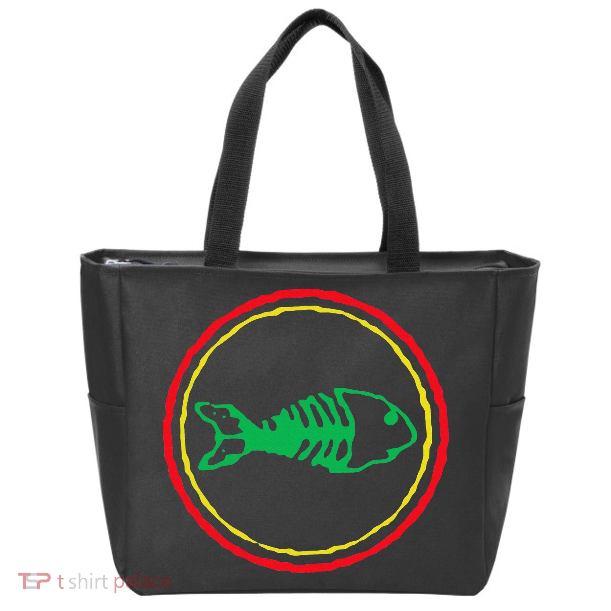 Fishbones Valentine Mardi Gras Patrick Fish Store Tote Bag