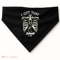 Funny Viral Meme I Got That Dog In Me Skeleton Chihuahua USA-Made Doggie Bandana thumb 0