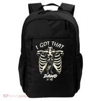 Funny Viral Meme I Got That Dog In Me Skeleton Chihuahua Backpack thumb 0