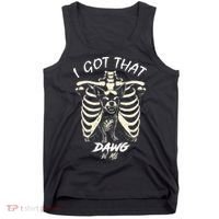 Funny Viral Meme I Got That Dog In Me Skeleton Chihuahua Tank Top thumb 0