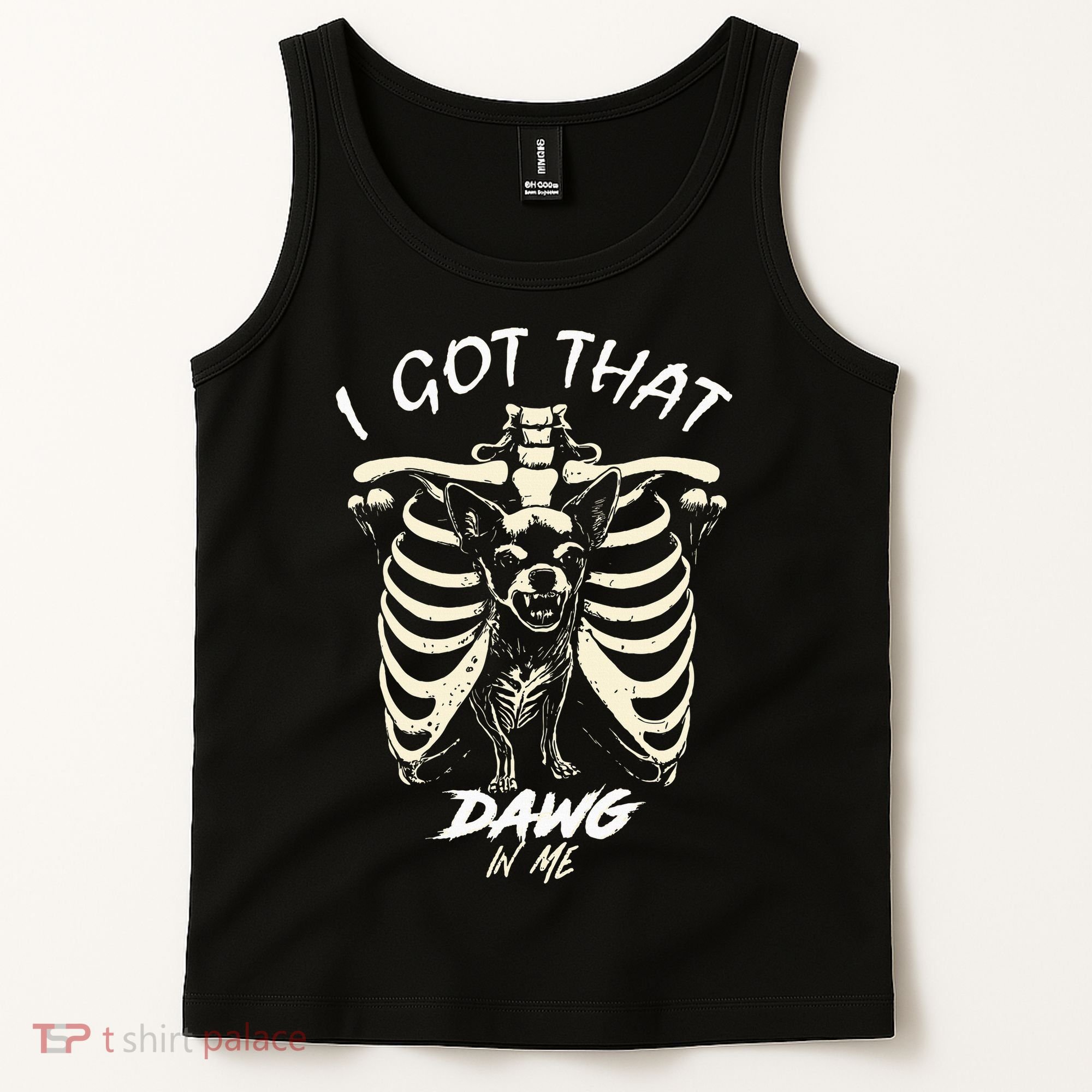 Funny Viral Meme I Got That Dog In Me Skeleton Chihuahua Tank Top