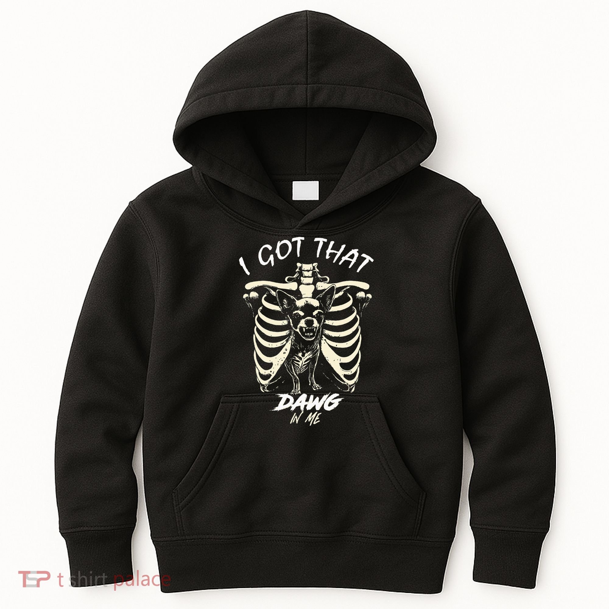 Funny Viral Meme I Got That Dog In Me Skeleton Chihuahua Kids Hoodie