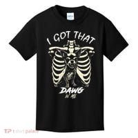 Funny Viral Meme I Got That Dog In Me Skeleton Chihuahua Kids T-Shirt thumb 0